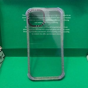 CASETIFY Clear Blue Glitter Border IPhone 12 Case